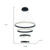 Black Candle Style Four Light Metal LED Dimmable Chandelier