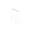 White Candle Style Three Light Metal LED Dimmable Chandelier