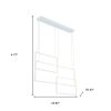 White Candle Style Three Light Metal LED Dimmable Chandelier