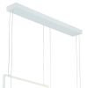 White Candle Style Three Light Metal LED Dimmable Chandelier