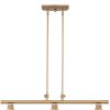 Gold Kitchen Island Three Light Metal and Seeded Glass Dimmable Chandelier With Clear Shades