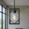 Black Kitchen Island Metal Dimmable Chandelier With Clear Shades