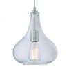 Silver Candle Style Metal Dimmable Chandelier With Clear Shades