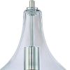 Silver Candle Style Metal Dimmable Chandelier With Clear Shades