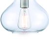 Silver Candle Style Metal Dimmable Chandelier With Clear Shades