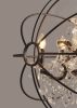Bronze Unique Statement Five Light Metal Chandelier