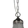 Silver Unique Statement Metal and Crystal Glass Chandelier With Clear Shades