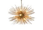 Gold Sputnik Twelve Light Metal Chandelier