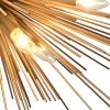 Gold Sputnik Twelve Light Metal Chandelier