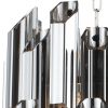 Silver Unique Statement Nine Light Metal and Beveled Glass Chandelier With Silver Shades