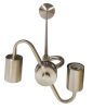 Nickel Bulb Two Light Metal Chandelier