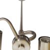 Nickel Bulb Two Light Metal Chandelier