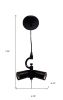 Black Bulb Three Light Metal Chandelier