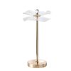 18" Gold Bedside Lamp With Novelty Shade