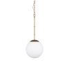 Gold And White Single Metal Dimmable Ceiling Light With White Shades