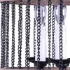 Black And Natural Wood and Metal Cylinder Three Light Dimmable Chandelier