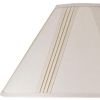 Off White Linen Pleated Empire Lamp Shade