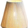 7" Beige Battery Operated Geometric String Shade Desk Lamp