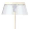 11" White Geometric Modern Industrial Battery Operated Desk Lamp