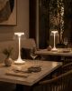 Set of Two 11" White Geometric USB Bedside Lamps With Novelty Shades