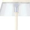 Set of Two 11" White Geometric USB Bedside Lamps With Novelty Shades