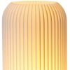 9" Beige Ribbed USB Lantern With Novelty Shade
