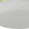 11" Brass Metal And Frosted Glass Flush Mount Ceiling Light