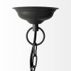Black Four Light Metal Dimmable Chandelier With Black Shades