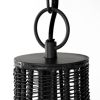 Black Four Light Metal Dimmable Chandelier With Black Shades