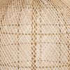 Gold Four Light Rattan Dimmable Chandelier With Gold Shades