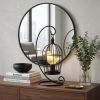 13" Black Metal Pierced Novelty Desk Lamp With Cage Shade
