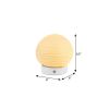 7" White Globe Desk Lamp With Globe Shade