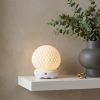 6" White Globe Desk Lamp With Globe Shade