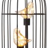 12" Black Novelty Animals Desk Lamp With Cage Shade