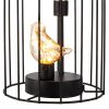 12" Black Novelty Animals Desk Lamp With Cage Shade