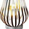 9" Brown Novelty USB Desk Lamp With Cage Shade
