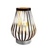 9" Brown Novelty USB Desk Lamp With Cage Shade