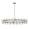48 Inches Luxury Chandeliers Crystal Living Room Decorative Lights Simple Modern Dining Room LED Lighting,for Home Decor (Bulbs Included) Black