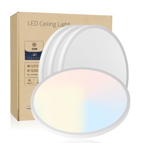 16inch Flush Mount Ceiling Light, 32W 3520LM 5CCT Selectable, Dimmable LED Ceiling Light Fixture for Kitchen Bedroom Living Room
