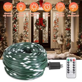Fresh Fab Finds 330FT 1000LED String Lights Outdoor Christmas Decoration Lights with Remote IP44 Waterproof 8 Lighting Modes 8 Brightness Timer Plug I