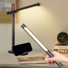 LED Desk Lamp 360°Adjustable, USB Charging Port, 5 Light Modes & Dimmable Brightness, Bedside Lamp for Reading, Craft, Work, Study(Black)