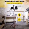 LED Work Light with Stand, 10000 Lumen Dual-head LED Work Light with 27.6\"-68.1\"" Adjustable and Foldable Tripod Stand"