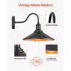 Outdoor Barn Light, 11.5 in Diameter, 1-Pack Farmhouse Gooseneck Light Fixture, Exterior Wall Sconce, with Vintage Style, Anti-Rust