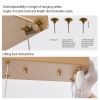39-inch Modern Golden Pendant Light with Cascading Crystal Strands, Ideal for Living Room, Dining Room and Foyer