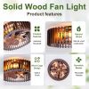 Wooden Fandelier Ceiling Fan with Light and Remote, 20" Flush Mount Caged Ceiling Fan with Light