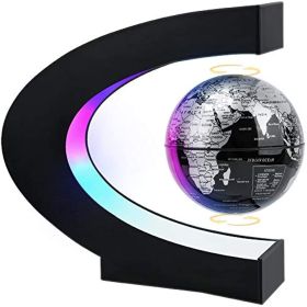 Magnetic Levitating Globe with LED Light; Cool Tech Gift for Men Father Boys; Birthday Gifts for Kids; Floating Globes World Desk Gadget Decor in (Color: Blue)
