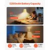 Cordless Table Lamp, 2-Pack, 5200mAh Built-in Rechargeable Battery Desk Lamp, Stepless Dimming Up, 3 Adjustable Heights