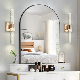 (Same as W1340P225797/L005027-H430-W1G2)17"(H) Contemporary Crystal Wall Light, Gold Plating Finish with Bubble Crystal, 2-Light Sconce for Bathr (Option: Gold)